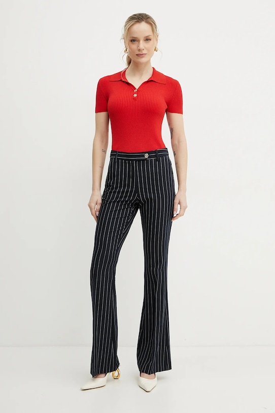 Hlače Fracomina FR25SVA004W761D4 mornarsko modra SS25