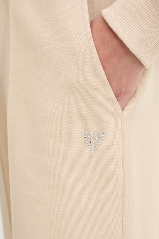 Pamučni donji dio trenirke Guess PRIMULA bež V5GB07.KCRP0