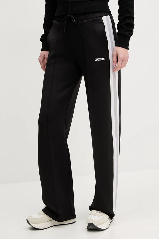 Guess pantaloni de trening YARROW tricotaj negru V5GB12.KCRU2