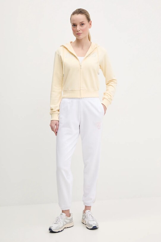 Guess pantaloni de trening YARROW V5GB15.KCRT1 alb SS25