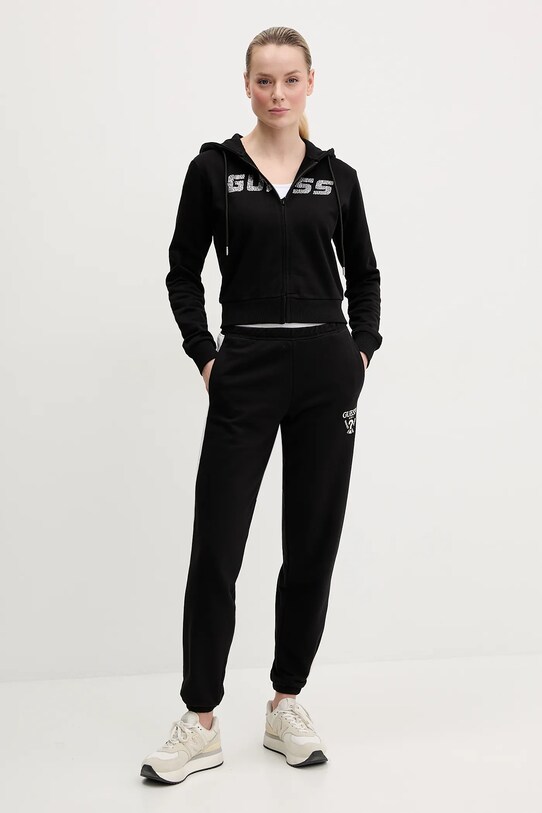 Guess pantaloni de trening YARROW V5GB15.KCRT1 negru SS25