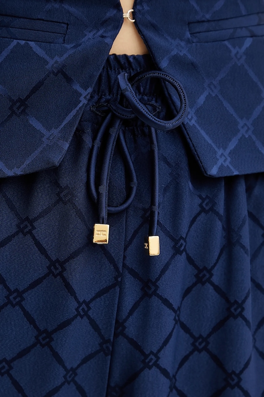 Elisabetta Franchi pantaloni PA09152E2 bleumarin