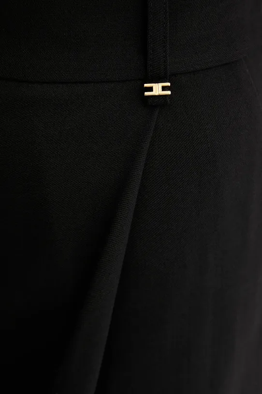 Elisabetta Franchi pantaloni din lână negru PA05852E2