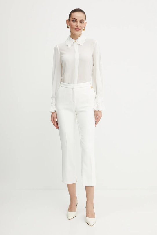 Elisabetta Franchi pantaloni PA09852E2 alb SS25