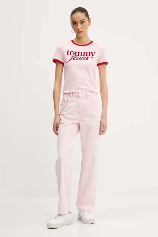 Tommy Jeans jeansy DW0DW20349 różowy SS25