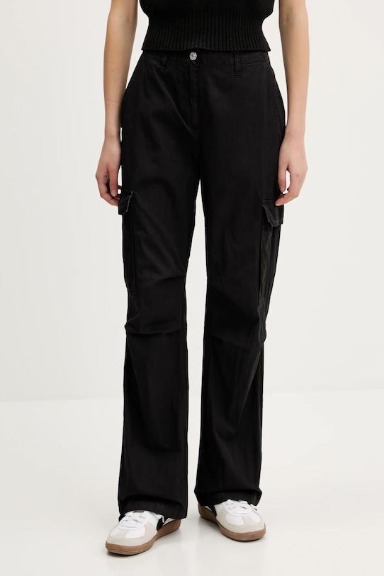 Брюки Tommy Jeans хлопок чёрный DW0DW20350
