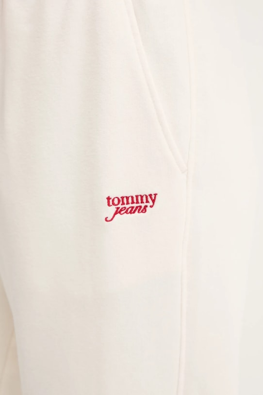 Tommy Jeans spodnie dresowe bawełniane beżowy DW0DW20670