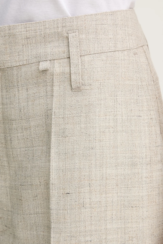 Herskind spodnie z domieszką lnu Poppy beżowy 5542188