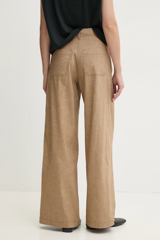 Odzież Sessun spodnie lniane 25207003 beżowy