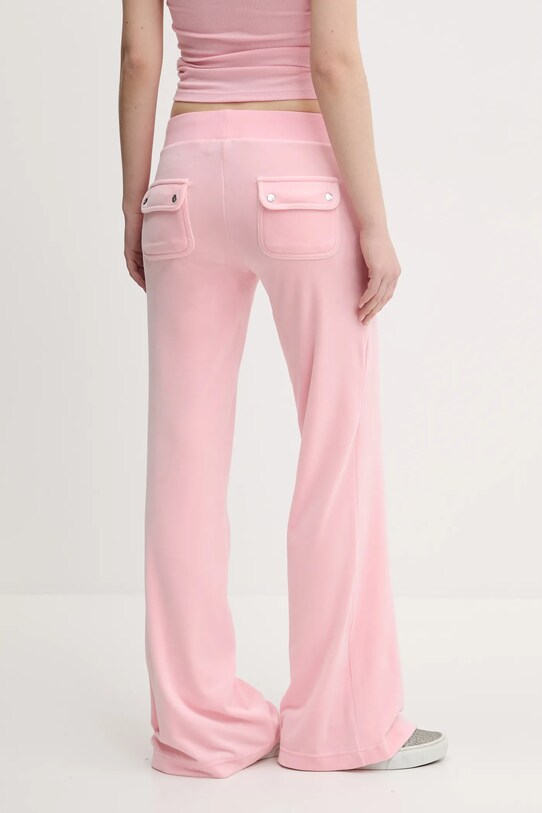 Одежда Детские спортивные штаны из велюра Juicy Couture LAYLA CAVIAR JCBBJ125806 розовый