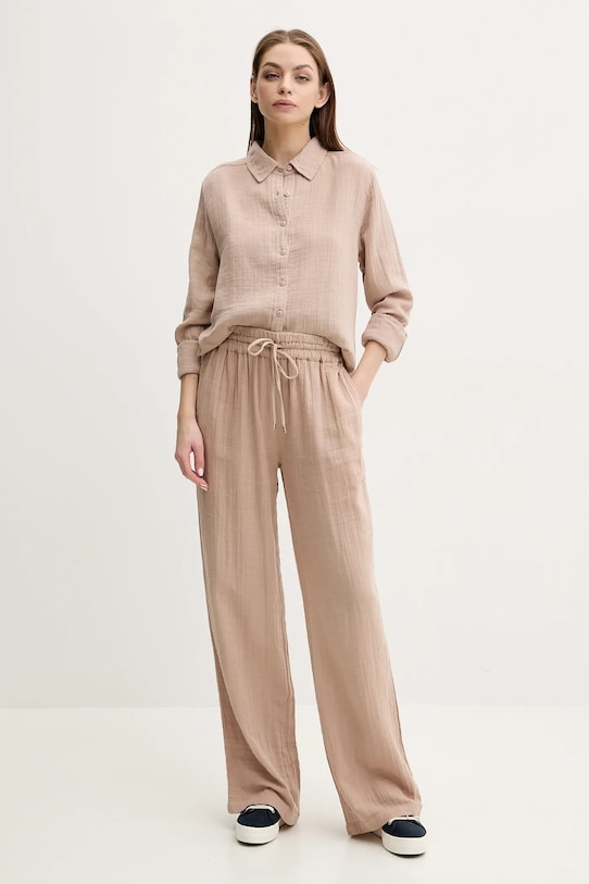 Melissa Odabash pantaloni de bumbac MO.KRISSY maro SS25