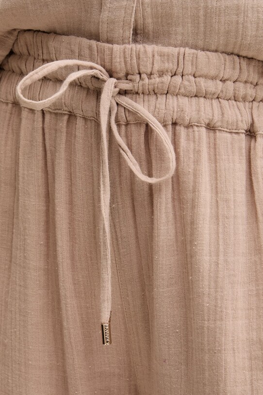 Melissa Odabash pantaloni de bumbac maro MO.KRISSY