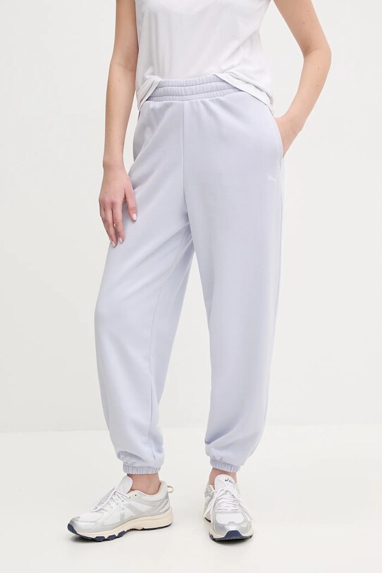 Puma pantaloni de trening tricotaj albastru 629753