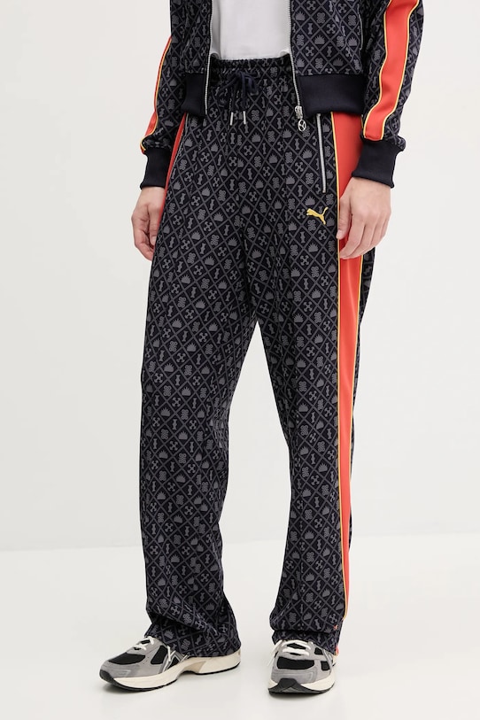 Puma pantaloni de trening tricotaj bleumarin 629794