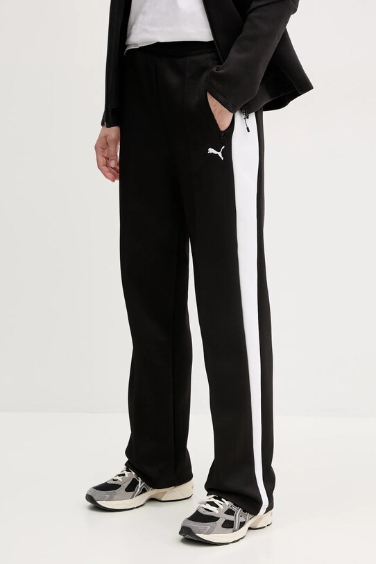 Puma pantaloni de trening tricotaj negru 629797