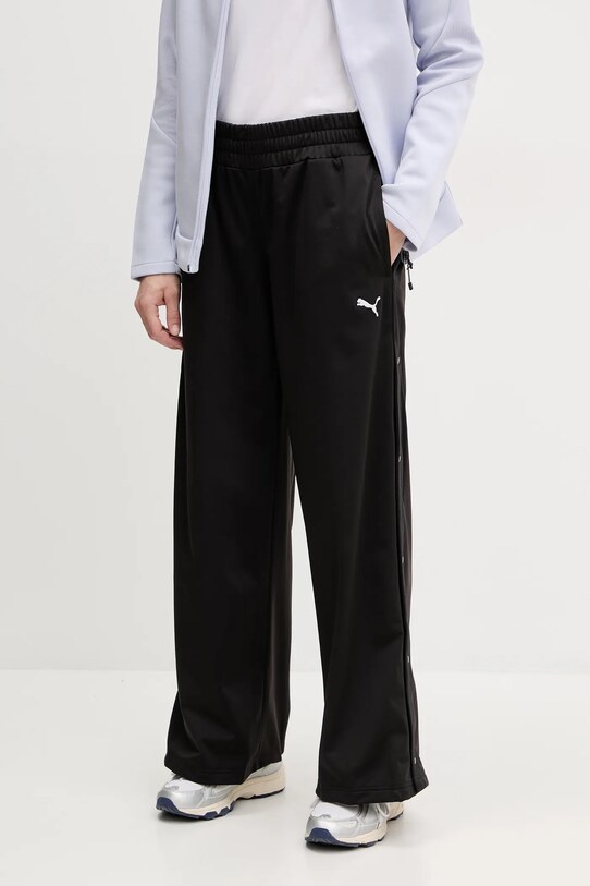 Puma pantaloni de trening tricotaj negru 629804