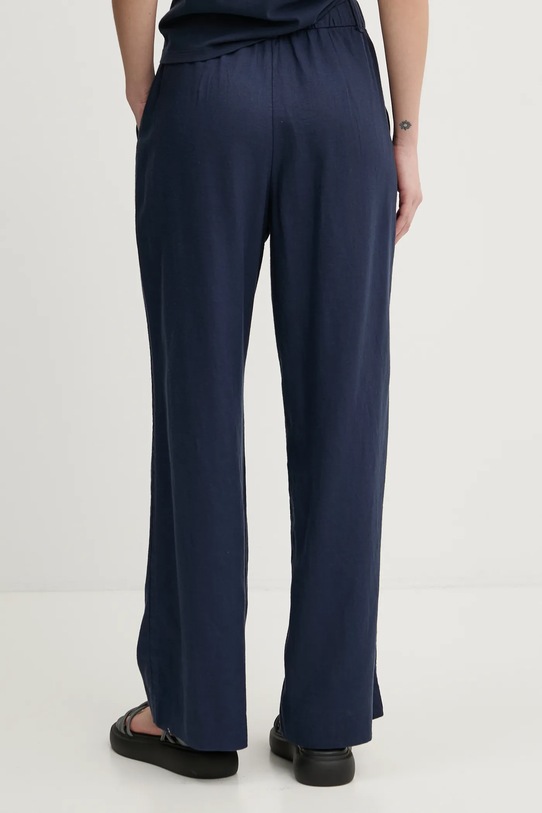 Oblečenie Ľanové nohavice Hollister Co. KI356.5049.200 tmavomodrá