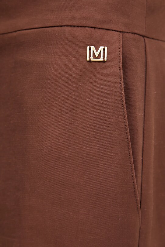 Marciano Guess pantaloni in lino misto GRETA marrone 5GGB21.7316A