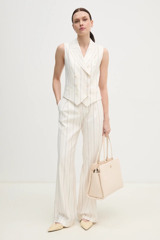 Joop! pantaloni din amestec de in 30045931 bej SS25