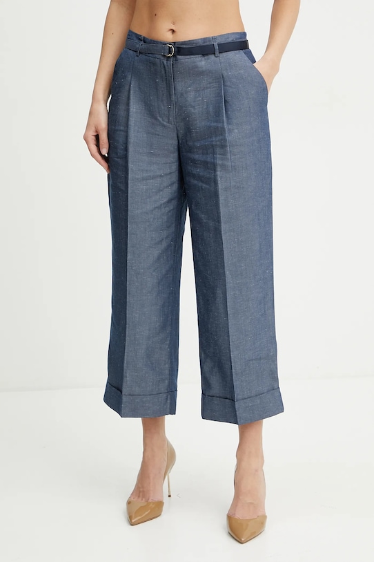 Kalhoty Liu Jo high modrá WA5132.T4818