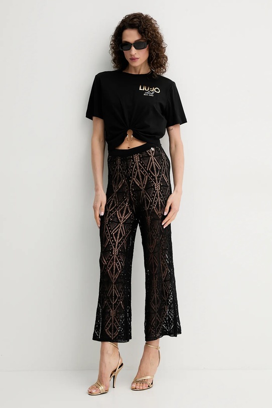 Nohavice Liu Jo WA5341.MS007 čierna SS25