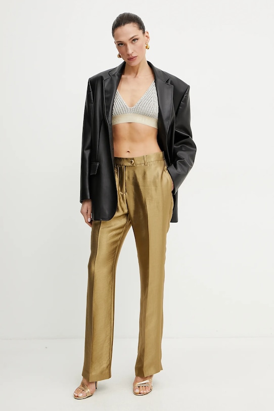 Hlače Marciano by Guess MILLA 5GGB18.7312A zlatna SS25