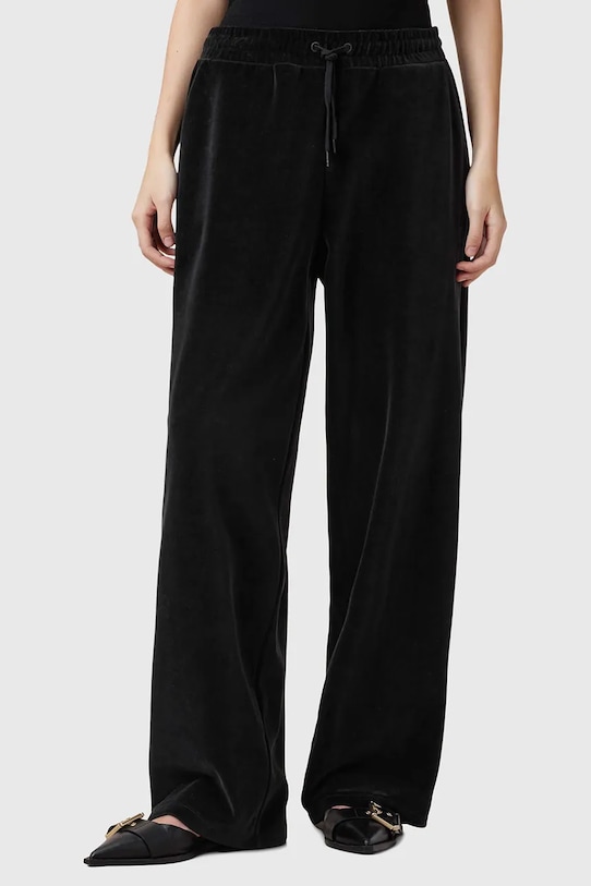 Велюрові штани AllSaints VIN W028TC чорний SS25