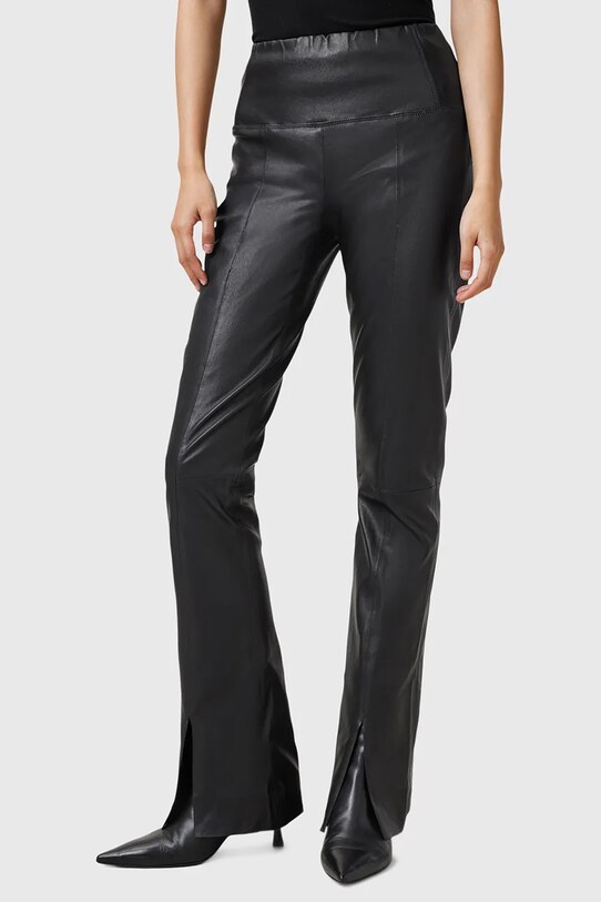 AllSaints spodnie skórzane CORA W030TC czarny SS25