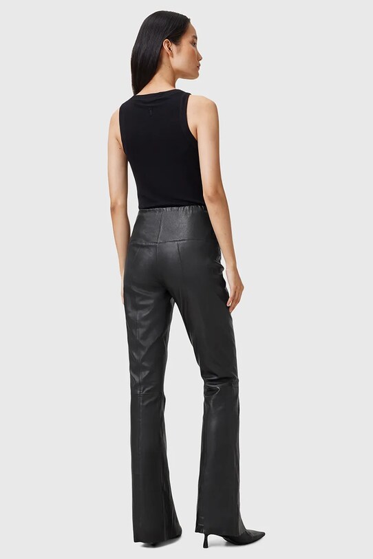 Kožené kalhoty AllSaints CORA W030TC černá