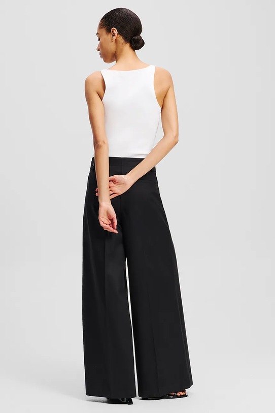 Hlače Karl Lagerfeld A2W10014 črna SS25