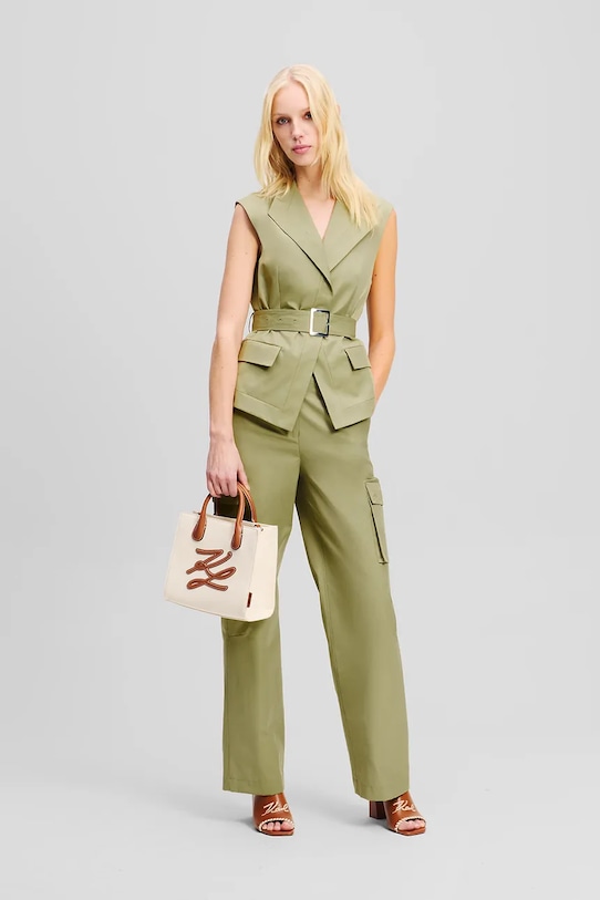 Karl Lagerfeld pantaloni verde A2W10028