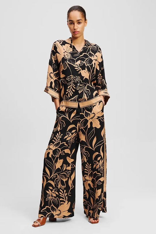 Karl Lagerfeld pantaloni panza portocaliu A2W10118