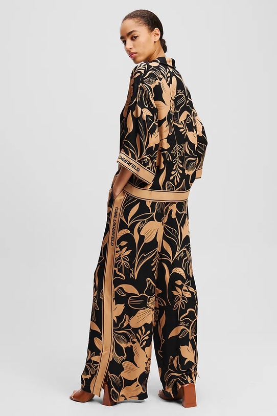 Karl Lagerfeld pantaloni A2W10118 portocaliu SS25