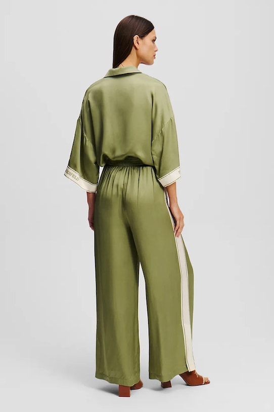Karl Lagerfeld pantaloni A2W10118 verde SS25