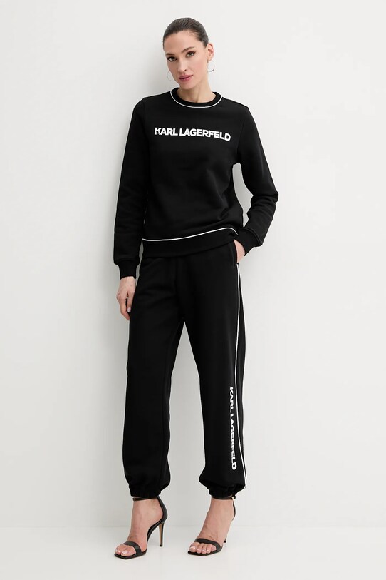 Karl Lagerfeld spodnie dresowe A2W10149 czarny SS25