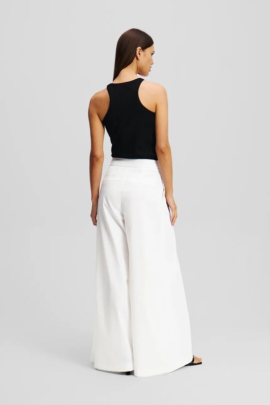 Karl Lagerfeld pantaloni A2W10106 alb SS25