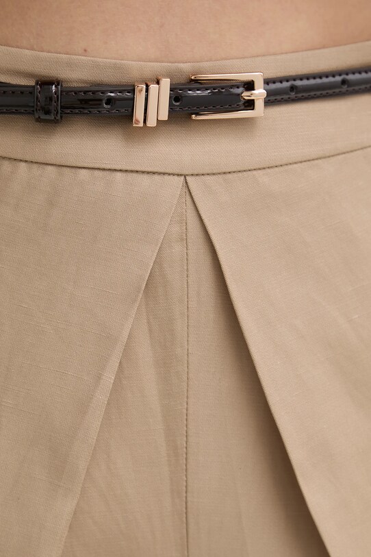 ISABELLE BLANCHE pantaloni din amestec de in bej IS25SS.P059.T004