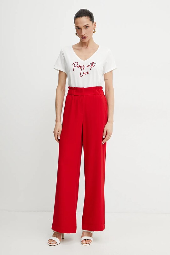 Morgan pantaloni PBIRD PBIRD rosu SS25