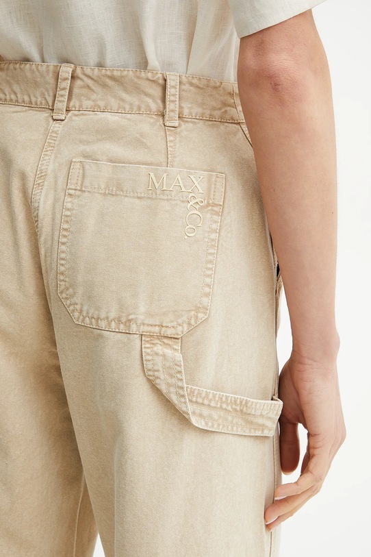 MAX&Co. pamut nadrág bézs 2516131013200