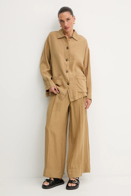 Льняные брюки MAX&Co. 2516131025200 бежевый SS25