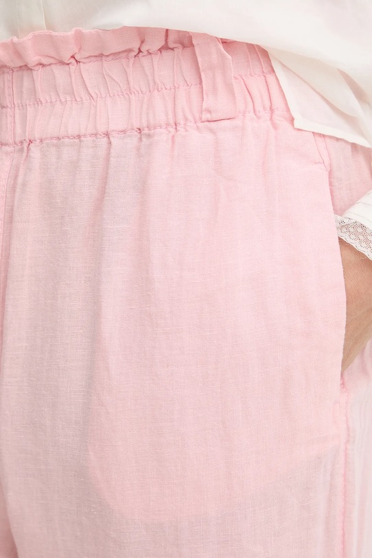 MAX&Co. spodnie lniane różowy 2516131035200