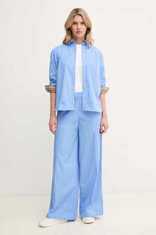 MAX&Co. spodnie bawełniane 2516131094200 niebieski SS25