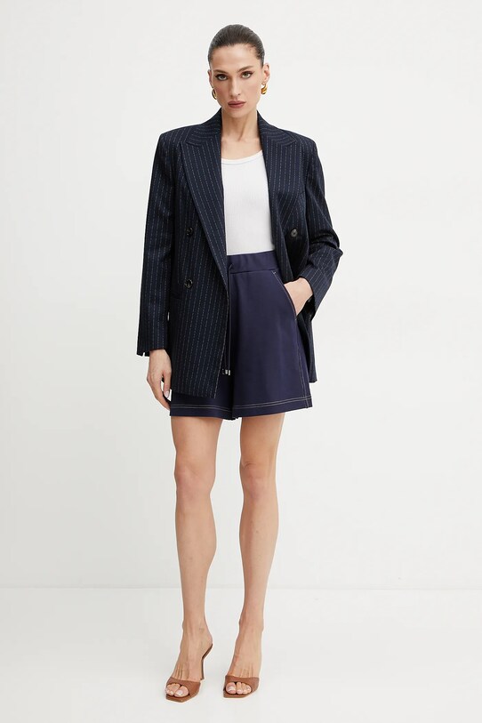 MAX&Co. pantaloni scurti din bumbac 2516781013200 bleumarin SS25