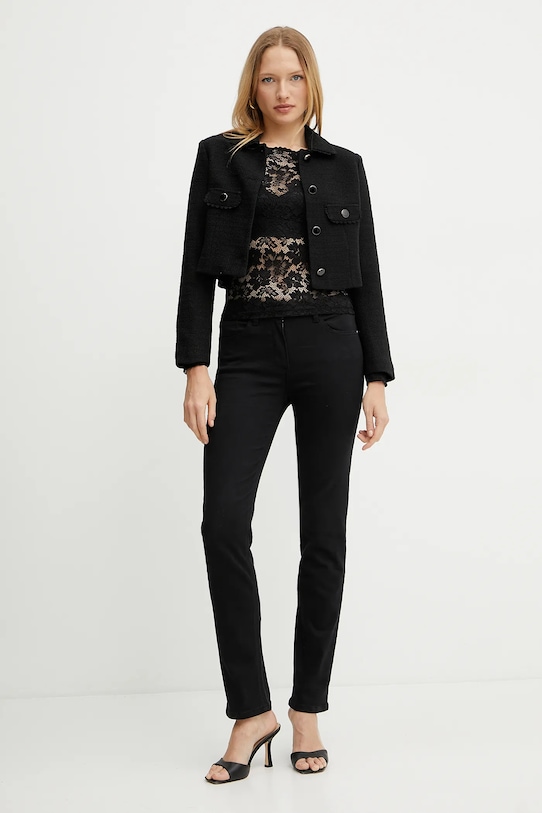 Morgan jeansy PETROI PETROI czarny SS25