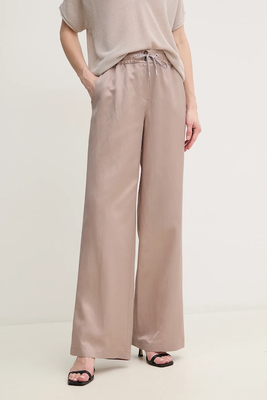 Marc Aurel pantaloni din amestec de in drept bej 1852.1000.93406