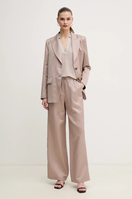 Marc Aurel pantaloni din amestec de in 1852.1000.93406 bej SS25