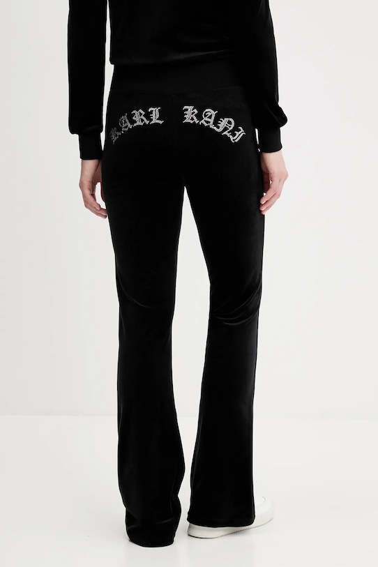 Odzież Karl Kani spodnie dresowe welurowe 61040069 czarny