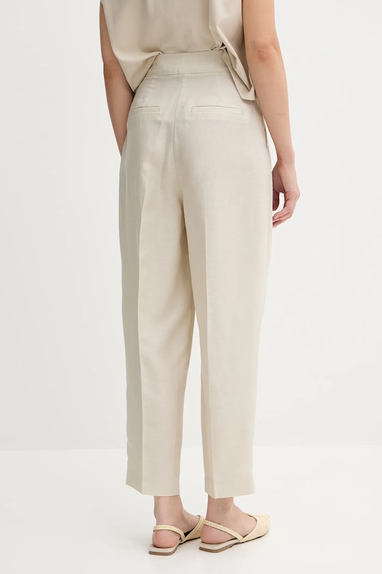 Îmbrăcăminte United Colors of Benetton pantaloni din amestec de in 45BVDF09B bej