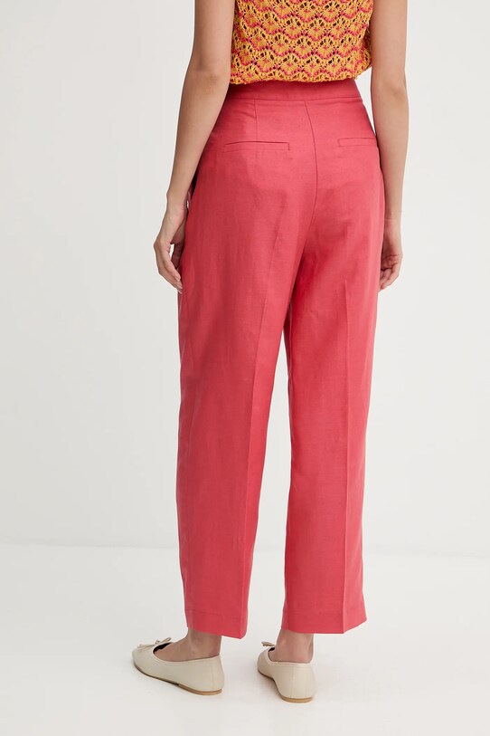 Ρούχα Παντελόνι με λινό μείγμα United Colors of Benetton 45BVDF09B ροζ