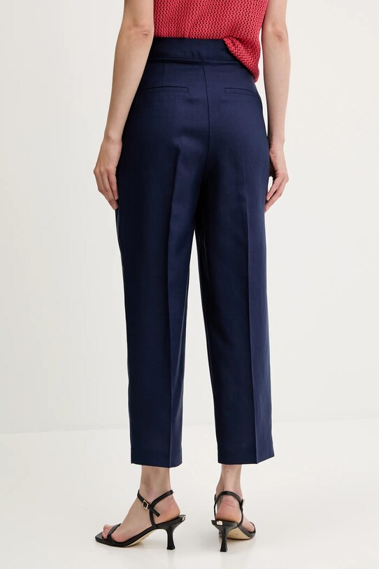 Odzież United Colors of Benetton spodnie z domieszką lnu 45BVDF09B granatowy